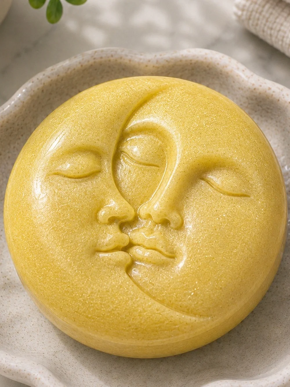 Rum Rose SOAP Moon Face shimmer 5oz 3x3in shea butter based